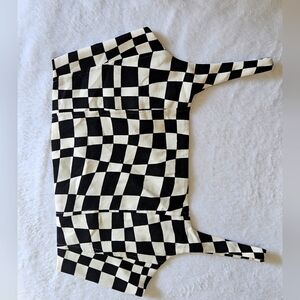 HYFVE, Medium,black and white checkered crop top